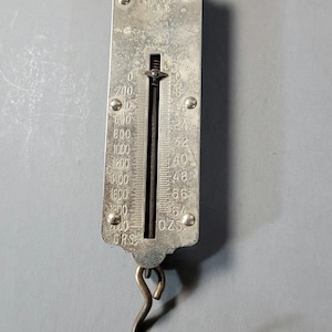 Vintage Chatillon Hanging Weight Portable Scale, Spring Balance Scale calibrated in ounces and grams