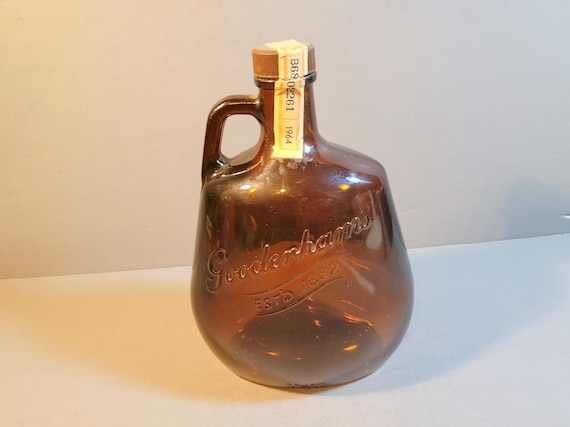 Gooderham's Little Brown Jug Vintage Canadian Whiskey Bottle 1964