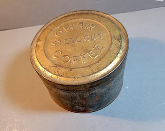 Vintage Omar Coffee Tin: Duluth Minnesota Steel Cut Can
