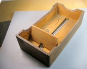 Vintage Shaw-Walker Wood Antique 3x5 Card Recipe File Box with adjustable back plate, Desk file box, Dovetail wood box