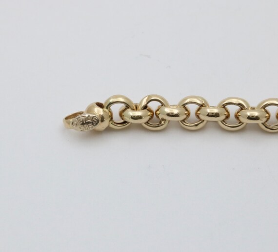 Glass Evil Eye and 14K Gold Bracelet, 7.5” Long - image 3
