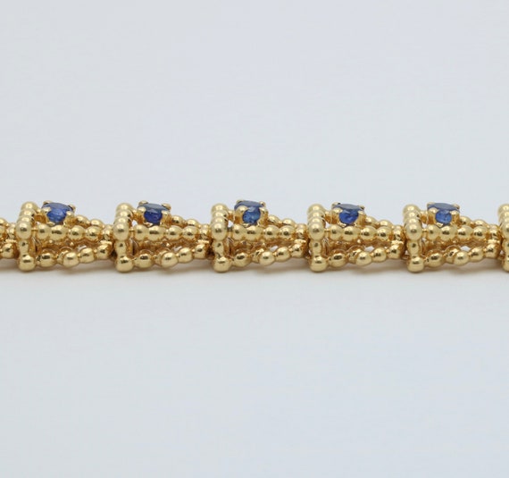 Vintage Tiffany & Co Sapphire and 18K Gold Bracel… - image 8