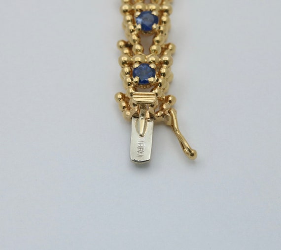 Vintage Tiffany & Co Sapphire and 18K Gold Bracel… - image 7