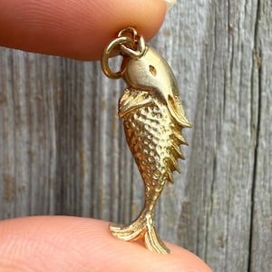 Vintage 14K gouden visbedel
