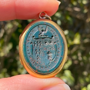 Victorian Bloodstone Intaglio and 18K Gold Locket