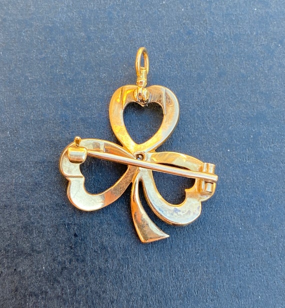Edwardian 14K Gold, Diamond and Split Pearl Clove… - image 5