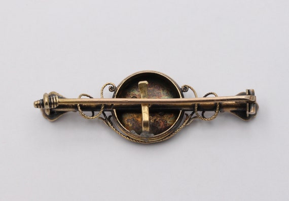 Victorian 14K Gold Swallow Bird Bar Pin, Antique … - image 4