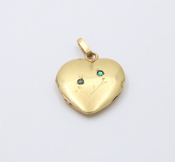 Victorian 18K Gold Heart-Shaped Locket, Antique T… - image 6