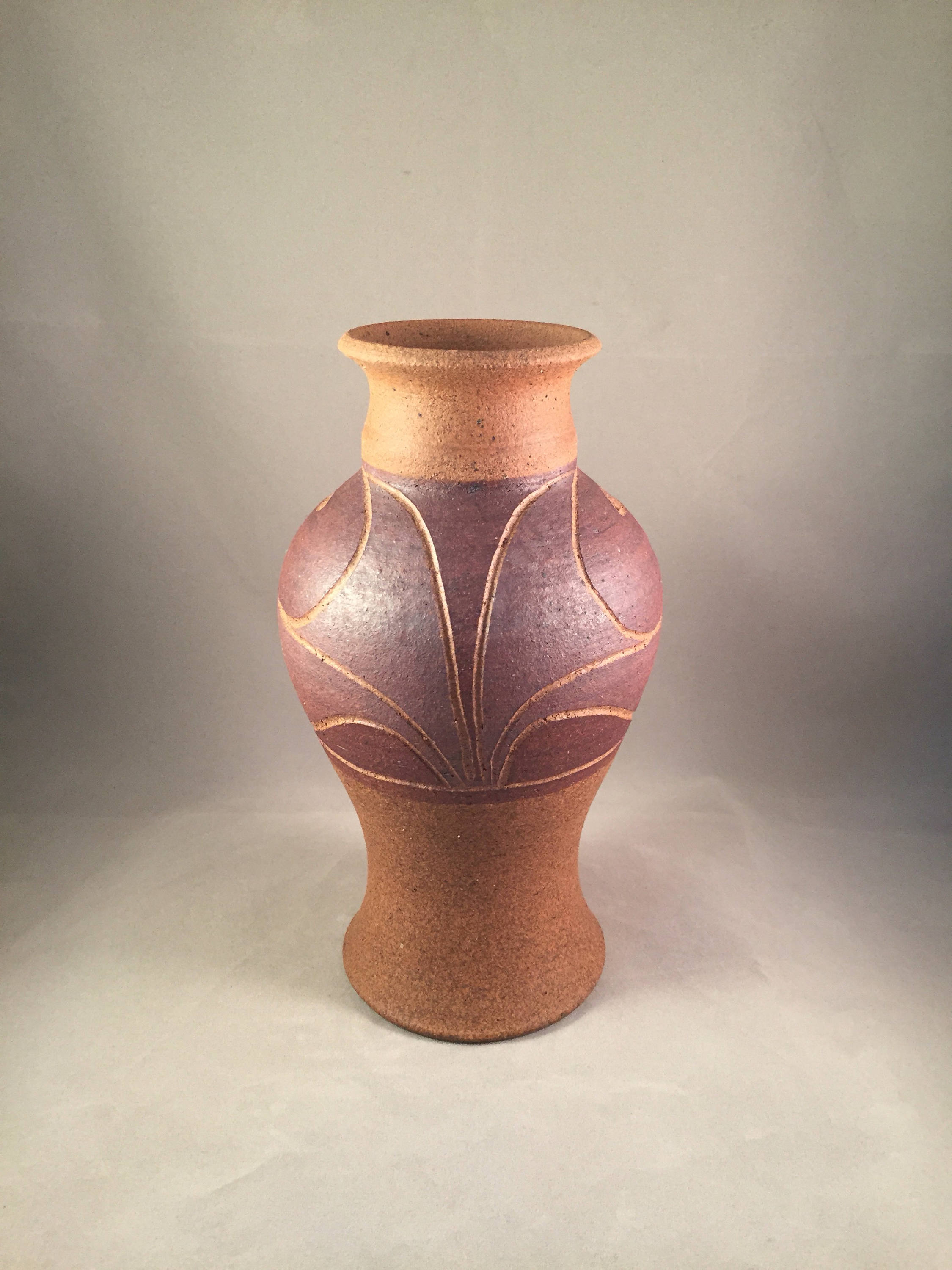 Mid Century Art Pottery Vase, Signed Studio Piece, By
