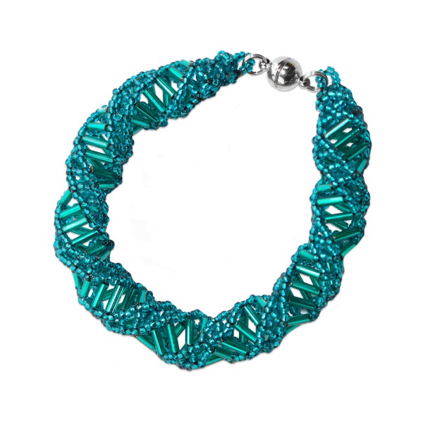 DNA Emerald Beaded Bracelet - [9.5" Long] - EF-JWL-A-00104