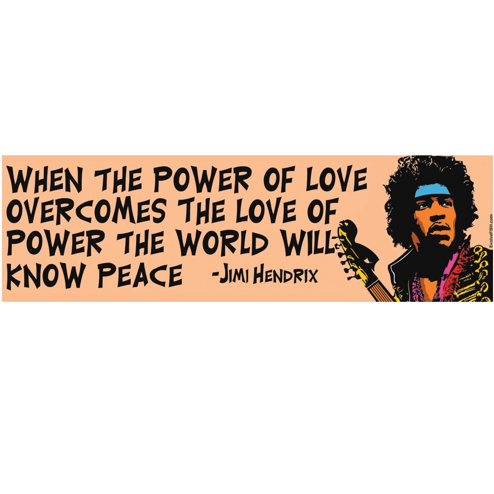 Power of Love Bumper Sticker - [11" x 3"] - EF-STK-B-10216