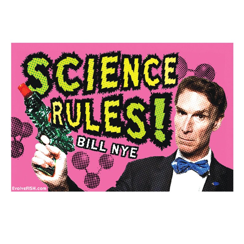 Science Rules Bumper Sticker 5 x 3.25 Etsy