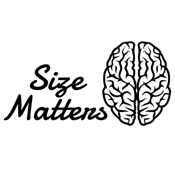 Brain Size Matters Weatherproof Vinyl Decal - EF-VDC-00067