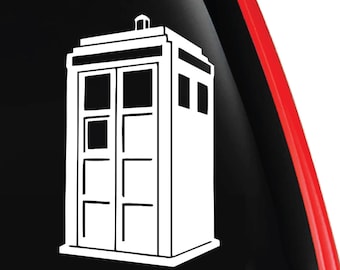 DW Police Box Silhouette Weatherproof Vinyl Decal - EF-VDC-00045A