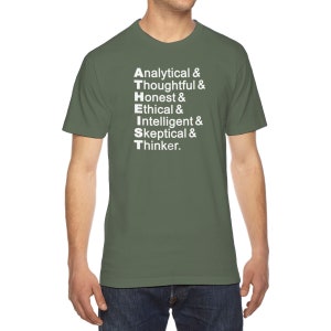 Atheist Letters Definition Men's Cotton Crew Neck T-shirt - Etsy