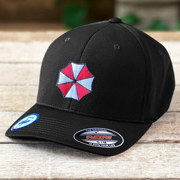 Umbrella Corp Logo Embroidered Flexfit Adult Cool & Dry Sport Cap Hat - EF-EAP-H-00075