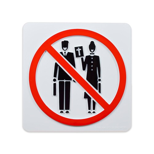No Preaching or Proselytizing Door Plaque 4.5 Square - Etsy