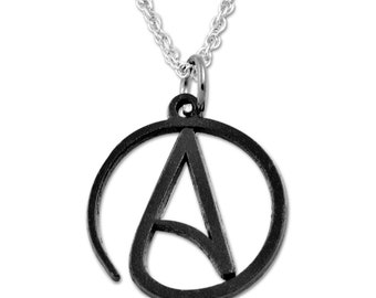 Circle A for Atheist Necklace - [1" Diameter] - EF-JWL-N-00006