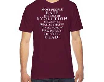 Most People Hate the Idea of Evolution Men's Cotton Crew Neck T-Shirt - EF-APP-CMT-00044