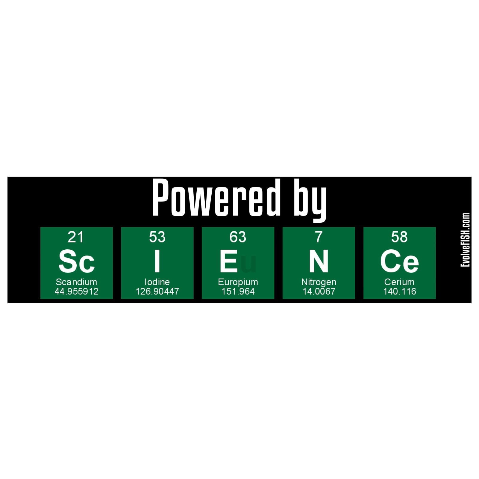 Powered By Science Bumper Sticker 11 x 3 Etsy