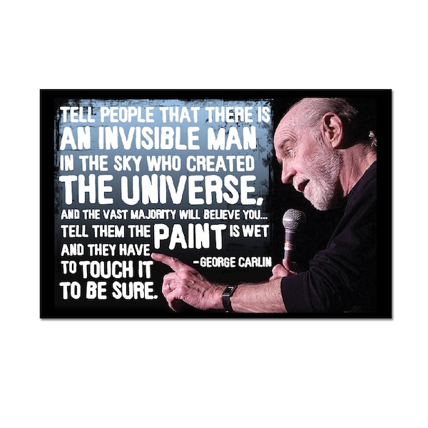 Tell People That There is an Invisible Man in the Sky Refrigerator Magnet - [3" x 2"] - EF-MAG-00008