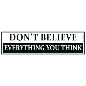 Don't Believe Everything You Think Bumper Sticker - [11" x 3"] - EF-STK-B-10191