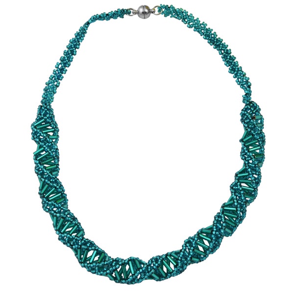 DNA Emerald Beaded Necklace - [18" Long] - EF-JWL-A-00004