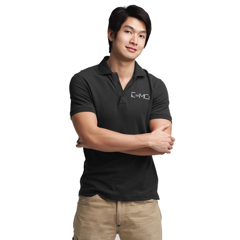 EMC2 Equation Embroidered Men's 5 oz. Blend-Tek Polo EF-EAP-MP-00003 Black