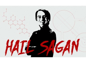 Hail Sagan Bumper Sticker - [5" x 3"] - EF-STK-B-30001