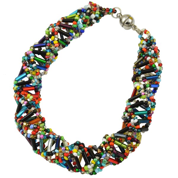 DNA Multicolored Beaded Bracelet - [9.5" Long] - EF-JWL-A-00111