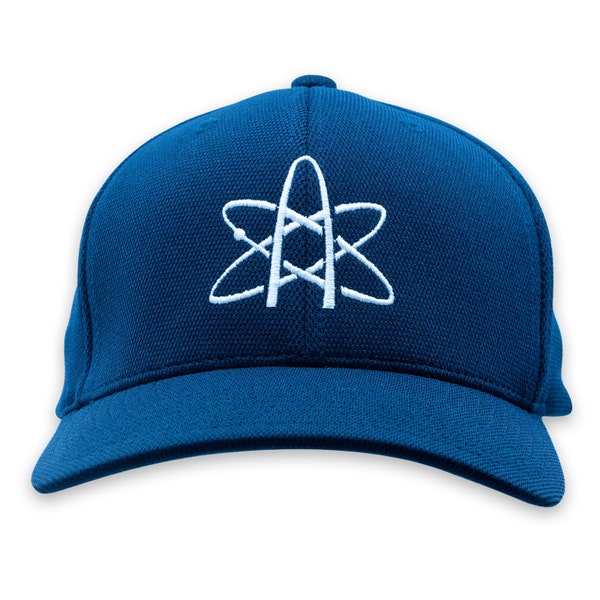 Atom Symbol Embroidered Flexfit Adult Cool & Dry Sport Cap Hat - EF-EAP-H-00064