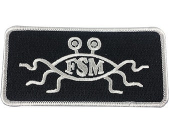 FSM Flying Spaghetti Monster Embroidered Patch - [4" Wide] - EF-PAT-00007