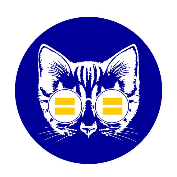 Equality Sticker Yellow On Blue