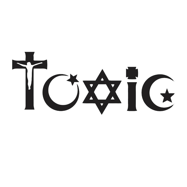 Toxic Religion Weatherproof Vinyl Decal - EF-VDC-00012