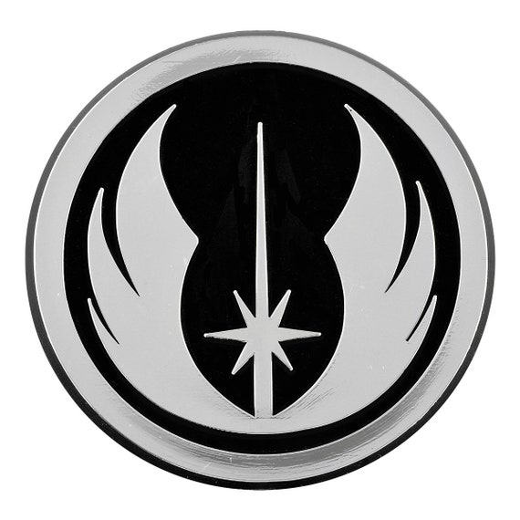 SW Jedi Order Logo Plastic Auto Emblem Silber 10x3cm EF-EMB-P