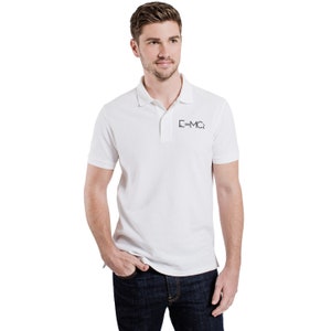 EMC2 Equation Embroidered Men's 5 oz. Blend-Tek Polo EF-EAP-MP-00003 White