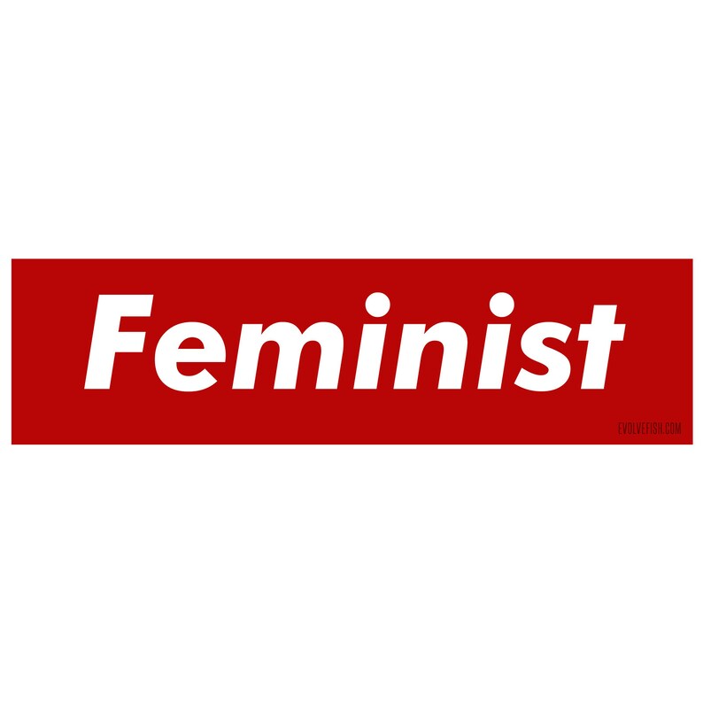 Feminist Bumper Sticker 11 X 3 Etsy