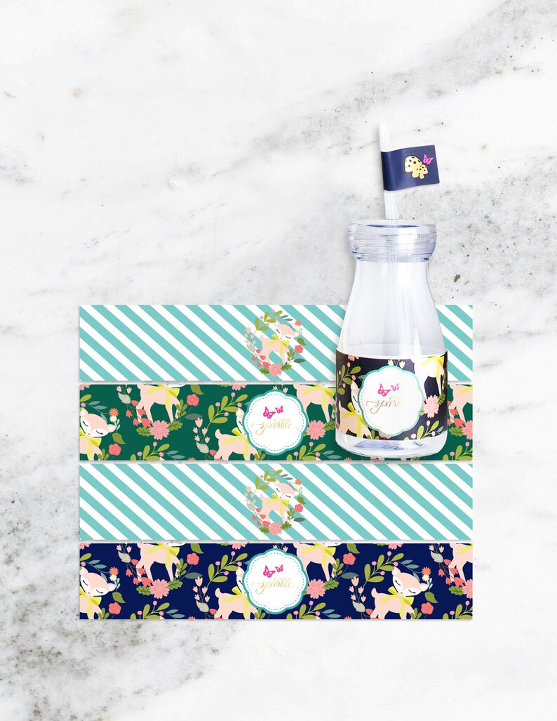 Woodland Party Favors Milk Bottle Woodland Animals Enchanted Etsy