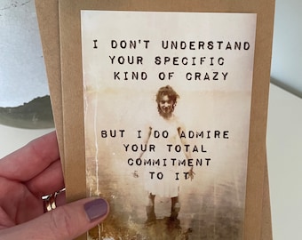 Sarcastic Funny Cards For Friends, Vintage Photo Cards