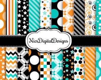 20 Digital Papers. Plaid Mixed patterns for New Year 3 (3H no 3) for Personal Use and Small Commercial Use Scrapbooking