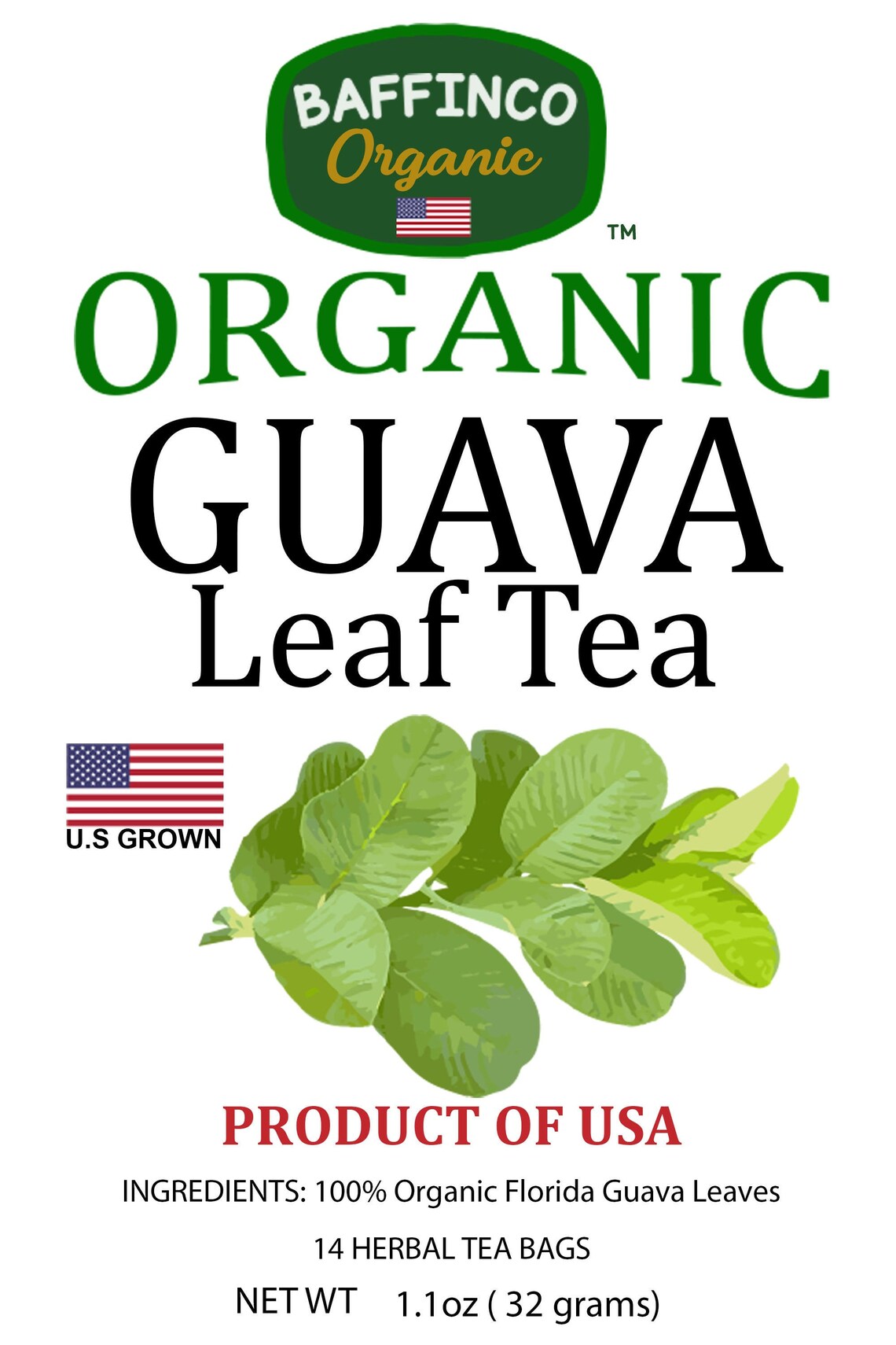 Guava Leaf Tea by Baffinco Organic 100 Pure Leaf Natural Etsy