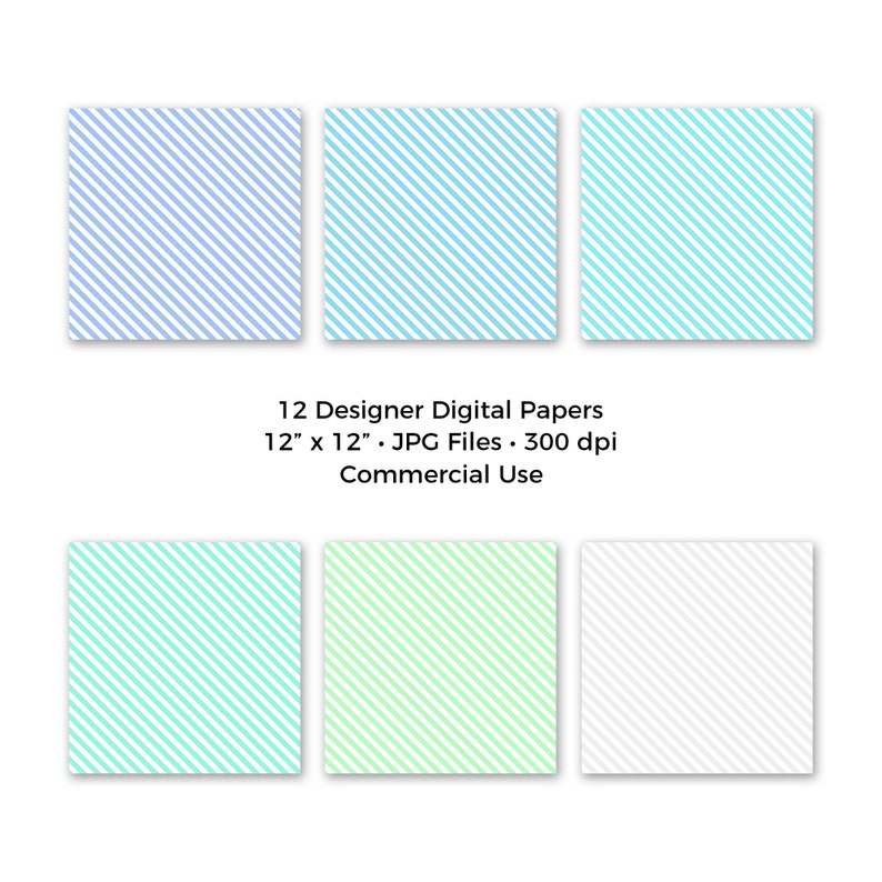 Pastel Rainbow Diagonal Stripes Seamless Digital Paper, Commercial Use ...