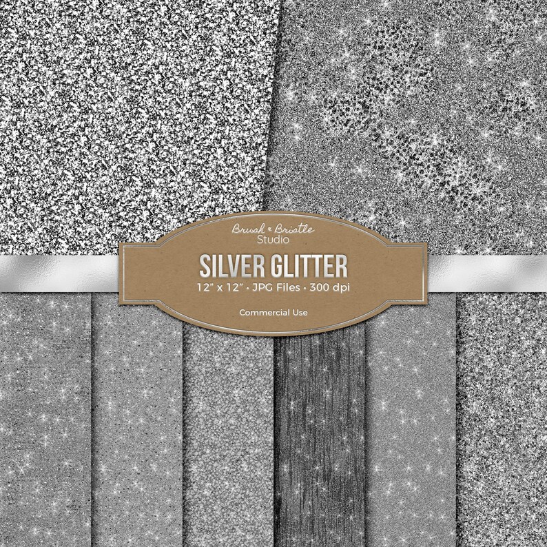 Seamless Silver Glitter Digital Texture | Silver Glitter Paper ...