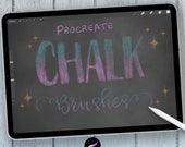 18 Procreate Chalk Brushes for iPad | Chalk Pens | Chalk Smudge Brush | Chalk Dust Brush | Chalk Lettering Brush | Digital Art Chalk Brush