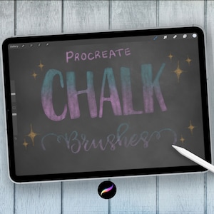 18 Procreate Chalk Brushes for iPad | Chalk Pens | Chalk Smudge Brush | Chalk Dust Brush | Chalk Lettering Brush | Digital Art Chalk Brush