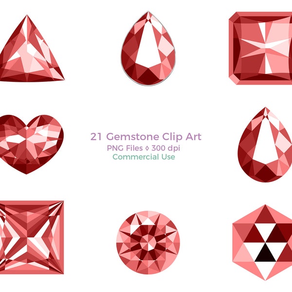 Gemstone Clip Art - Etsy