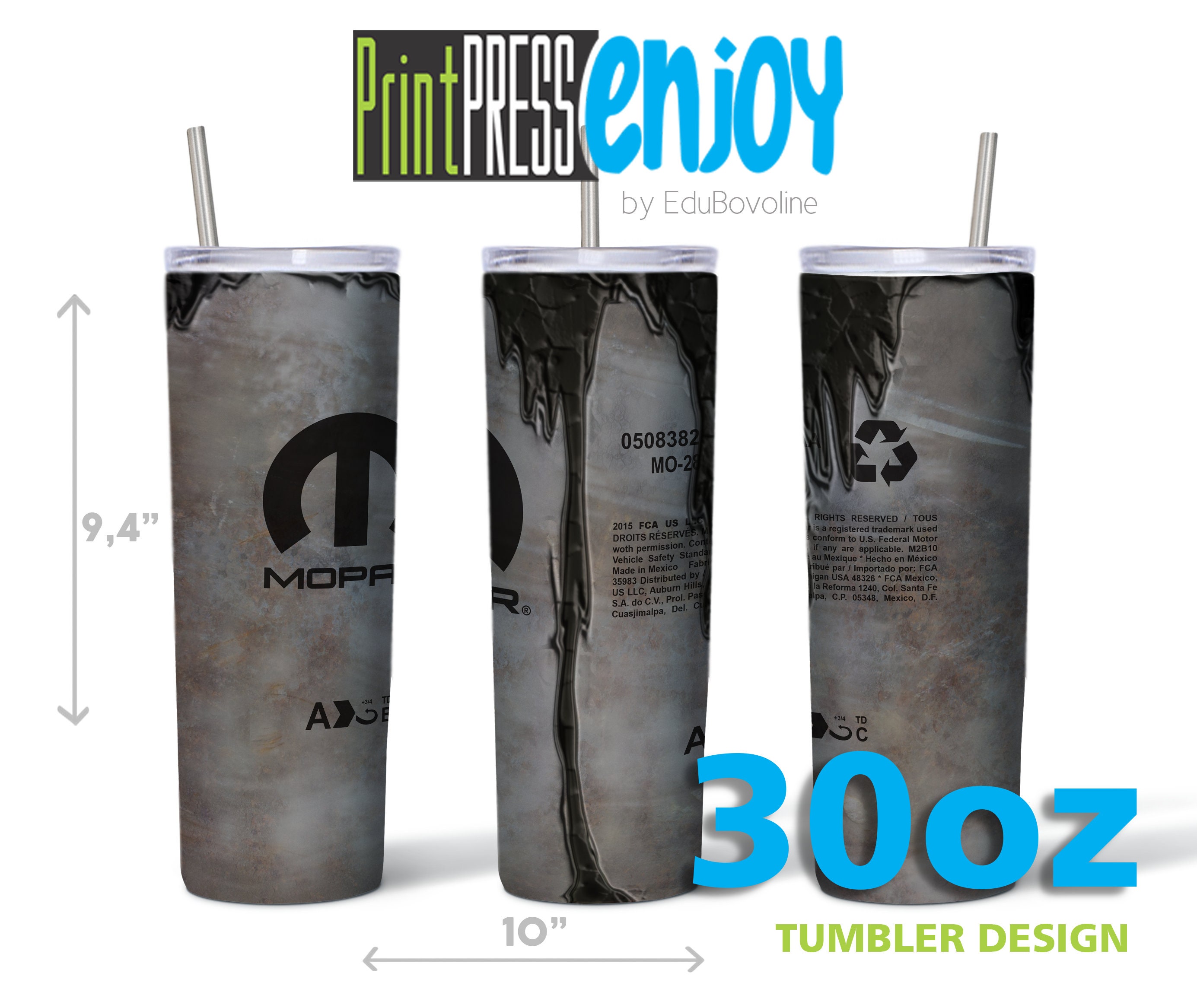 Mopar Oil Filter 30oz Skinny Tumbler Rusty Clean Style Svg Etsy