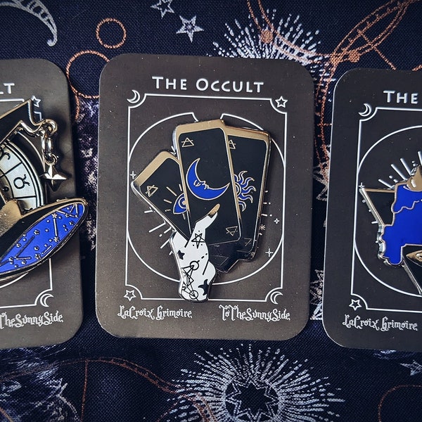 The Occult Enamel Pin Set - Witch - Goth - Astrology - Tarot