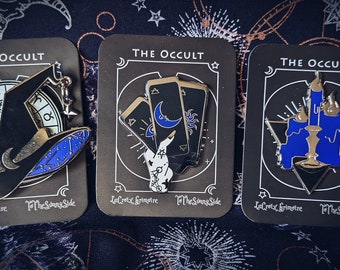 The Occult Enamel Pin Set - Witch - Goth - Astrology - Tarot