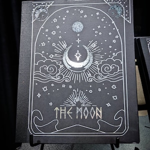 The Moon Tarot Sketchbook - Occult - Witch - Goth - Aesthetic - Handmade